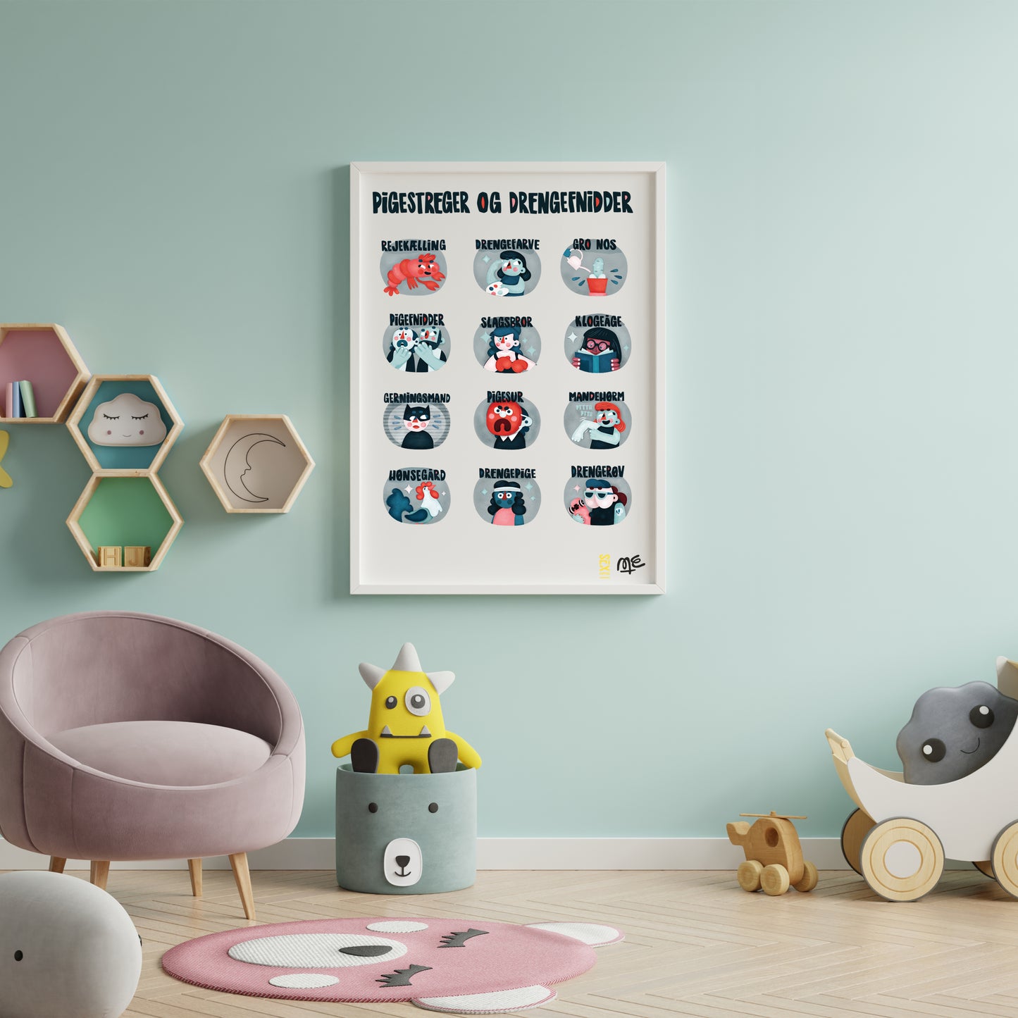 Pigestreger og drengefnidder - plakat